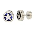 Rock Star Faux Plug -Tanzanite - 16g Stud Wire - 00g Fake Plug - Sold as a Pair