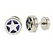 Rock Star Faux Plug -Tanzanite - 16g Stud Wire - 00g Fake Plug - Sold as a Pair