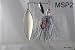 1.7Oz Muskie Spinnerbait with Silver Shad Tinsel Skirt by Born To Fish