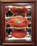 Miami Dolphins Football Shadow Box Display, Mahogany
