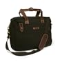 Olive n Figs 100% Pure Cotton Canvas Black Office Briefcase
