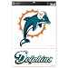 MIAMI DOLPHINS REMOVABLE CAR TRUCK WINDOW WALL DECAL SET (2)