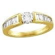 14K Yellow Gold Diamond Engagement Ring - 1.00 Ct.
