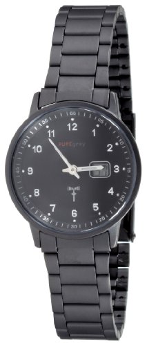 Pure grey Damen-Armbanduhr Titan Funkuhr 7410 B