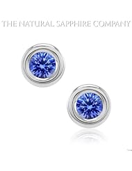 1.14ct. Natural Untreated Blue Sapphire Earrings