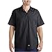 Dickies Occupational Workwear LS535BK Polyester/ Cotton Men's Short Sleeve Industrial Work Shirt, Black