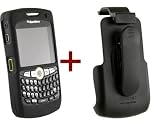 BLACK Seidio Innocase Surface Combo Combination Holster and Snap On Hard Plastic Shell Cover Case for Nextel Sprint Blackberry Curve 8350i 8350