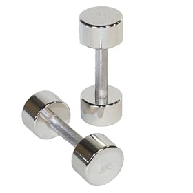 JFit Chrome Dumbbell Set – 10 lbs each