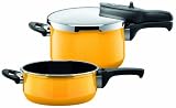 Silit 7173314 Sicomatic T-Plus Schnellkochtopf Duo 4,5 und 3 Liter crazy yellow