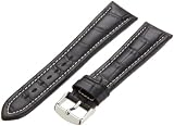 Hadley-Roma Men's MSM895RA-220 22-mm Black Alligator Grain Leather WatchStrap