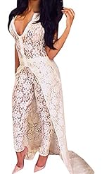 V-neck Sheer Lace Bandage Dress/Club Dress/Party Dress 