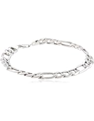 Klassics 10k White Gold Polished 5.0mm Max Figaro Bracelet, 9"