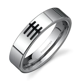 High Polished 6 mm Black resin inlay Comfort Fit Mens Tungsten Wedding Band Ring Size 12