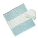 ≪1色≫kashwere Baby Blanket Center Stripe Acqua/Creme with Cap (BABY BLANKET SOLID & CAP) ベビーブランケット×キャップ(BB-69C-05-30)