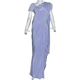 Medium Purple Silk Fashion Saree - India Traditional Clothing (ssari102)