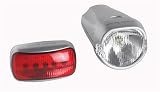 Raleigh front halogen and 3 LED rear light set