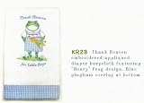 Kelly B Rightsell Henry the Frog Thank Heaven for Little Boys Burp Cloth