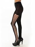Womens Fashion Tights Black Laser Cut Net Tights Legwear Sizes SM or ML