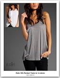 �yKain�z�y�P�C���zRib Pocket Tank in Heather Gray���u�f�U�C���|�P�b�g�^���N�g�b�v�y�\�񏤕ir�z