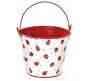 Decorative Ladybug Tin Pail For Plants, Flower, Home Decor
