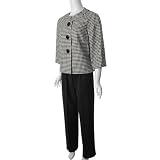 Danny & Nicole Black and Ivory 2-piece Pant Set