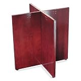 BasyxTM BW Series Table X-Base, 30w x 28h, Mahogany