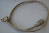3 foot Power Extension Cable - Right Angle End on Plug Side - Beige - Great for behind book cases and shelves - review item image to see if fits your device grey color