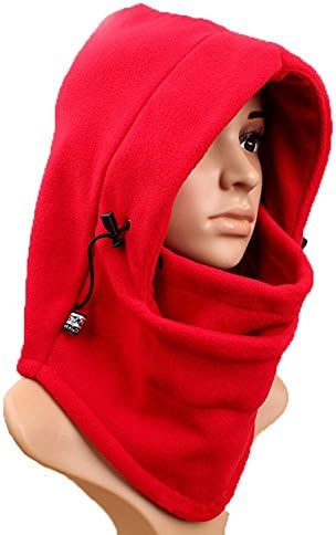 Eforcase 6 in 1 Winter Double Layers Warm Fleece Balaclava Hood Winter Face Mask Windproof Hat Neck Warmer for Outdoors Snowboarding Ski Motorcycle