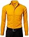 IDARBI Men's Slim Fit Color Longsleeve Dress Shirt