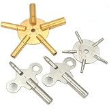 12 Clock Keys Two 5 Pronged Winding Tools Sz 3,5,7,9,11