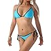 Bloom's Outlet Womens Lace Halter Top & Scrunch Bottom Bikini Swimwear BN83
