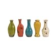Set of 5 Vibrant Ceramic Mini Vases in Gift Box 5"