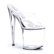 8 Inch Clear Open Toe Shoes High Platform Sexy Stripper Shoes Open Toe Slip On