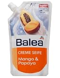 Balea Creme Seife Mango & Papaya Nachfüllpack, 2er Pack (2 x 500 ml)