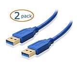 Cable Matters 2-Pack SuperSpeed USB 3.0 Type A Cable in Blue 6 Feet