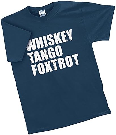 Military Issue Men's Whiskey Tango Foxtrot T-Shirt X-Large Blue