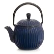 HuesNBrews Cast Iron 20 Ounce Blue Teapot, 1 Pack