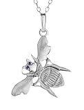 Cheeky Monkey Bee Pendant, Stone recycled diamonds
