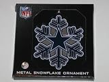 DALLAS COWBOYS Team Logo & Colors (3.5") Metallic SNOWFLAKE CHRISTMAS ORNAMENT