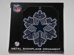 DALLAS COWBOYS Team Logo & Colors (3.5") Metallic SNOWFLAKE CHRISTMAS ORNAMENT