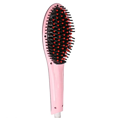 niceEshop(TM) Anion Instant Ceramic Straightening Brush Hair Straightener Hot Comb for Women