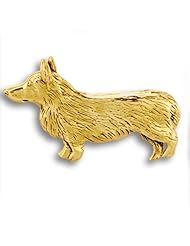 14k Gold Corgi Pin by The Magic Zoo