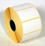 Produkt-Bild: Thermoetiketten 50 x 30 mm f&uuml;r Thermodirektdrucker PERFORIERT (Rolle mit 1100 Etiketten) ideal f&uuml;r Lageretiketten oder Artikeletiketten