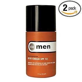 Zia For Men Dual Protection Eye Cream SPF 15, 1-Ounce Bottle (Pack of 2)