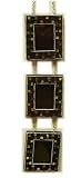 * Lovely 3 Picture 'Mirror & Chain' Hanging Multi Photo Frame Gift *