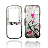 Rubberized Silver Black Pink Vine Flower Circle Snap on Design Case Hard Ca ....