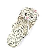 New Style 8GB Small Crystal Hello Kitty Slipper Style USB Flash Drive with Necklace
