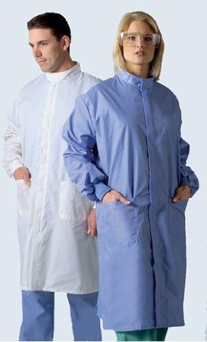 ASEP Unisex A/S Barrier Lab Coats - Small, 2 Pack, Blue