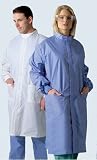 Medline 6621BLCL Lab Coat - Unisex Ciel Blue Asep A-S Barrier - Large