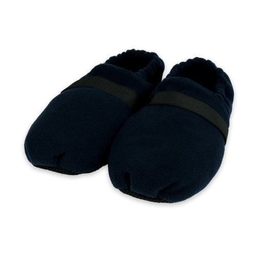 Cozy Toes Microwavable Slippers (L) - Navy Fleece